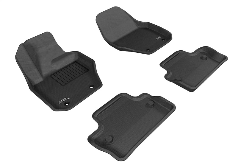 Volvo V60 Floor Mats - Front + Rear - 3D MAXpider - KAGU Series - Black - `11-`18 Volvo V60 Floor Mats - Front + Rear - 3D MAXpider - KAGU Series - Black - `11-`18